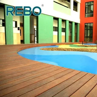 Piso de parquet de bambu verde para casa