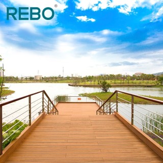Karbonisierter modularer Terrassenboden aus Bambusbaumaterial für den Außenbereich