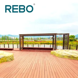 Piso de deck de material de bambu para construção de projetos