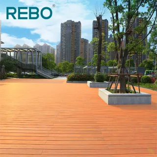 Projetos de painéis de piso de bambu para decks de jardim externo