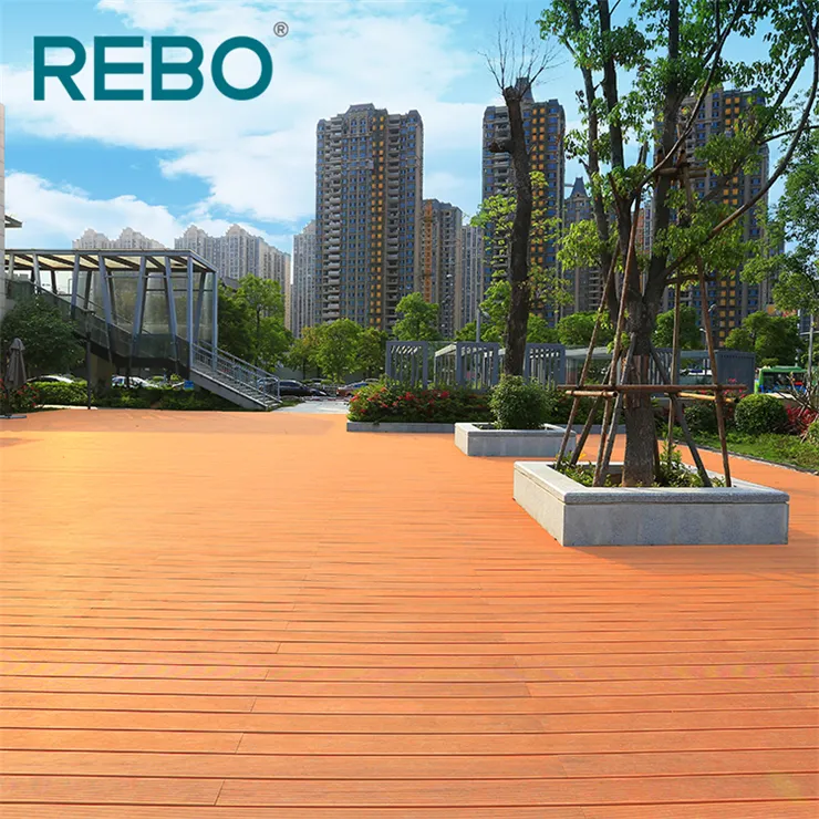 Projetos de painéis de piso de bambu para decks de jardim externo