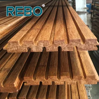 Novo design de painel de revestimento de parede de bambu com ondas profundas