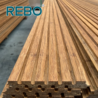 Revestimento de parede de bambu moderno e atraente para áreas externas