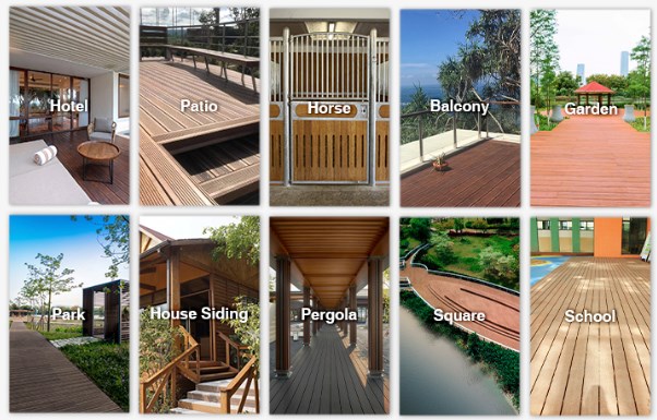 REBO bamboo decking planks