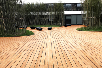 대나무 데크-파티오 건물에 좋은 재료