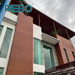 Revestimento de parede de bambu para exterior com design moderno e popular