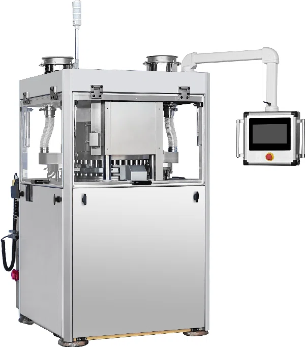 High Speed Bi-Layer Tablet Press Machine | Tablet Press + Uphill Tablet De-Duster + Metal Detector | Shanghai Tabletpress