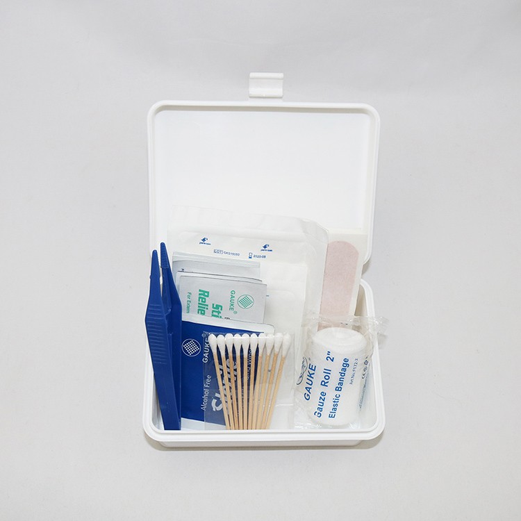 caja de primeros auxilios médica de metal, kit de metal blanco de suministros médicos, kit de primeros auxilios médicos de aluminio
