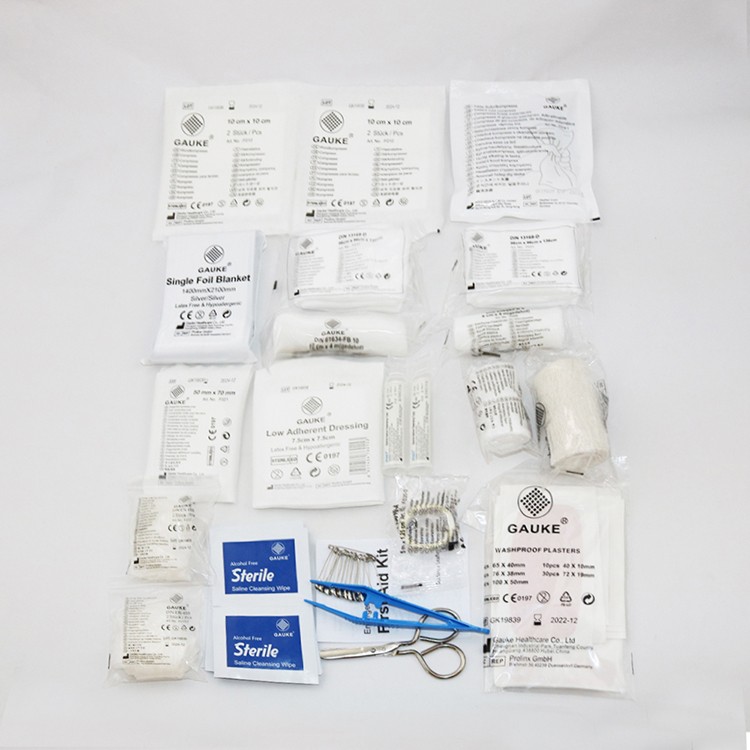 Kits de primeiros socorros padrão do reino unido, kits de primeiros socorros BS8599-2, kits de primeiros socorros para bicicleta de carro