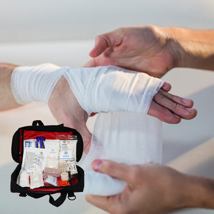 Trousse médicale complète portable, trousse de premiers soins de poche de survie médicale, trousse de premiers soins approuvée par la fda