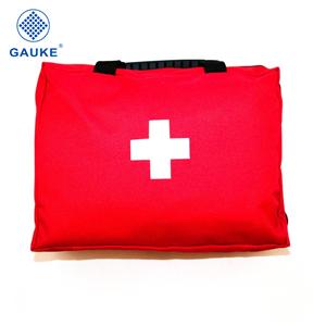 حقيبة الإسعافات الأولية الصغيرة للطوارئ باللون الأحمر مع المستلزمات