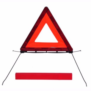 Triangolo di avvertenza che segue lo standard E-mark