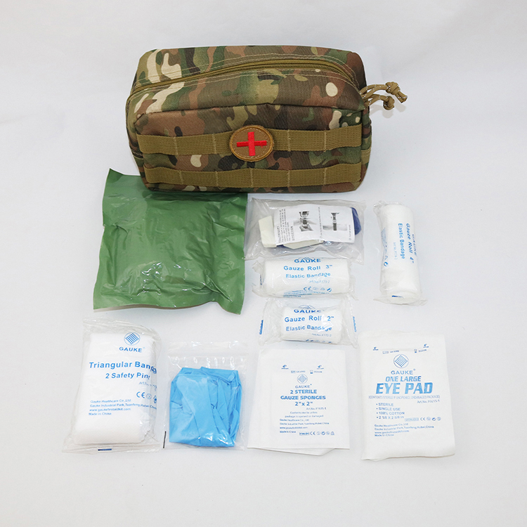 OEM Camouflage Military Survival Bag Pouch Kit With Content