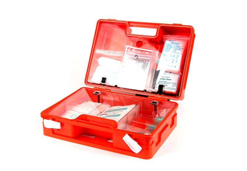 orange first aid kit, first aid kit orange, orange first aid box