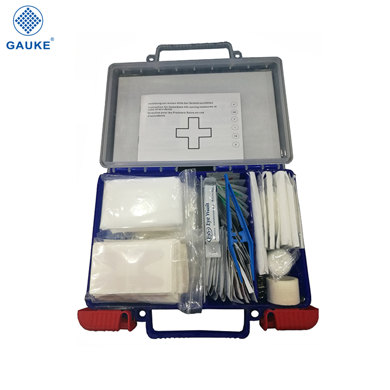 Scatola del kit di pronto soccorso medico di emergenza per l'officina dell'home office