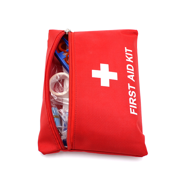 red first aid bag