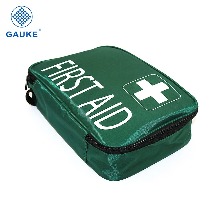 Bolsa de kit de primeiros socorros para coleta médica de náilon verde pequena