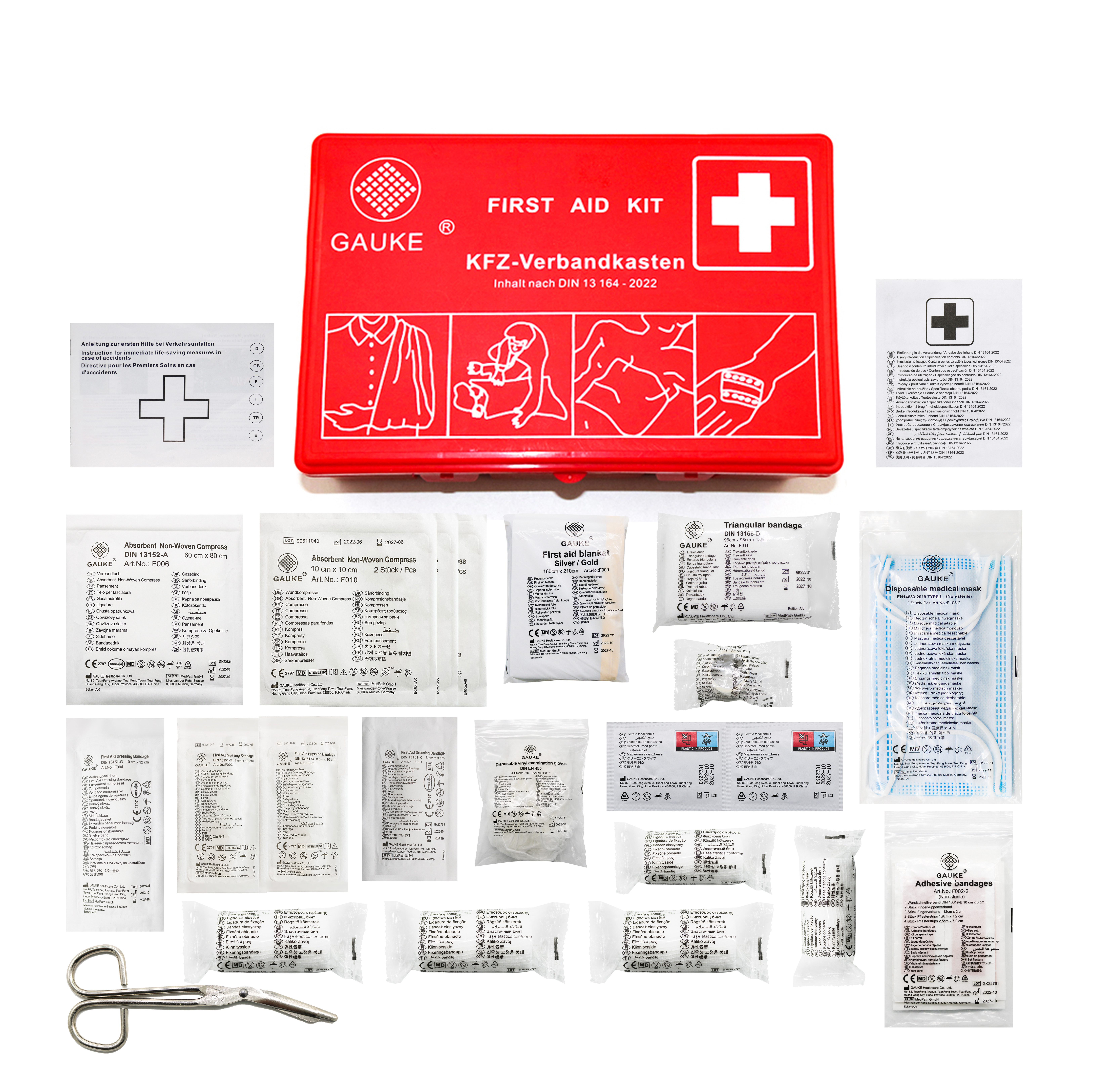 A car first-aid kit for the European market