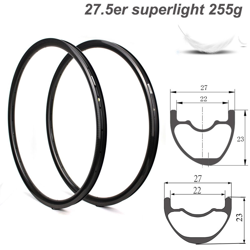 27.5er Mtb Carbon Rims ultralight 27mm Width 23mm width