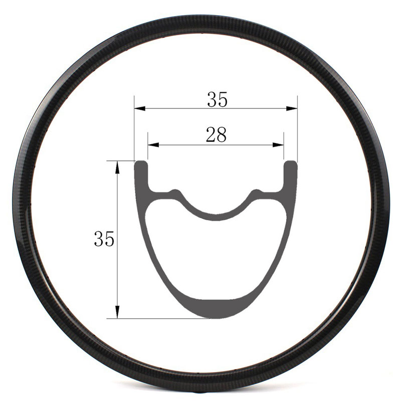 650B Enduro Bike Rims Down Hill Mtb Rim 35mm Width 35mm Depth