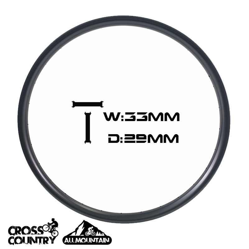 29er Mtb Carbon 33m Width 29mm Depth Asymmetric Rims