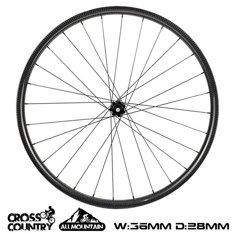 27.5er XC Mountain Bike Rims 36mm Width Asymmetric 28mm depth