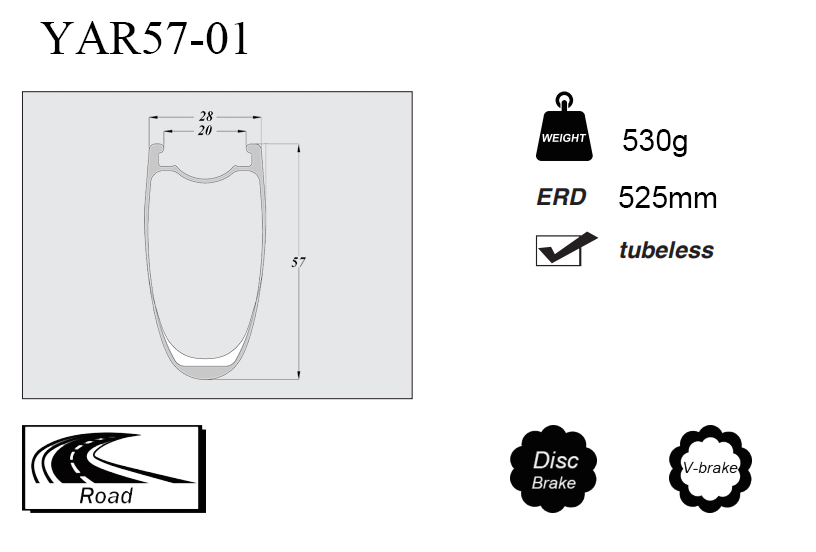 700c carbon rims