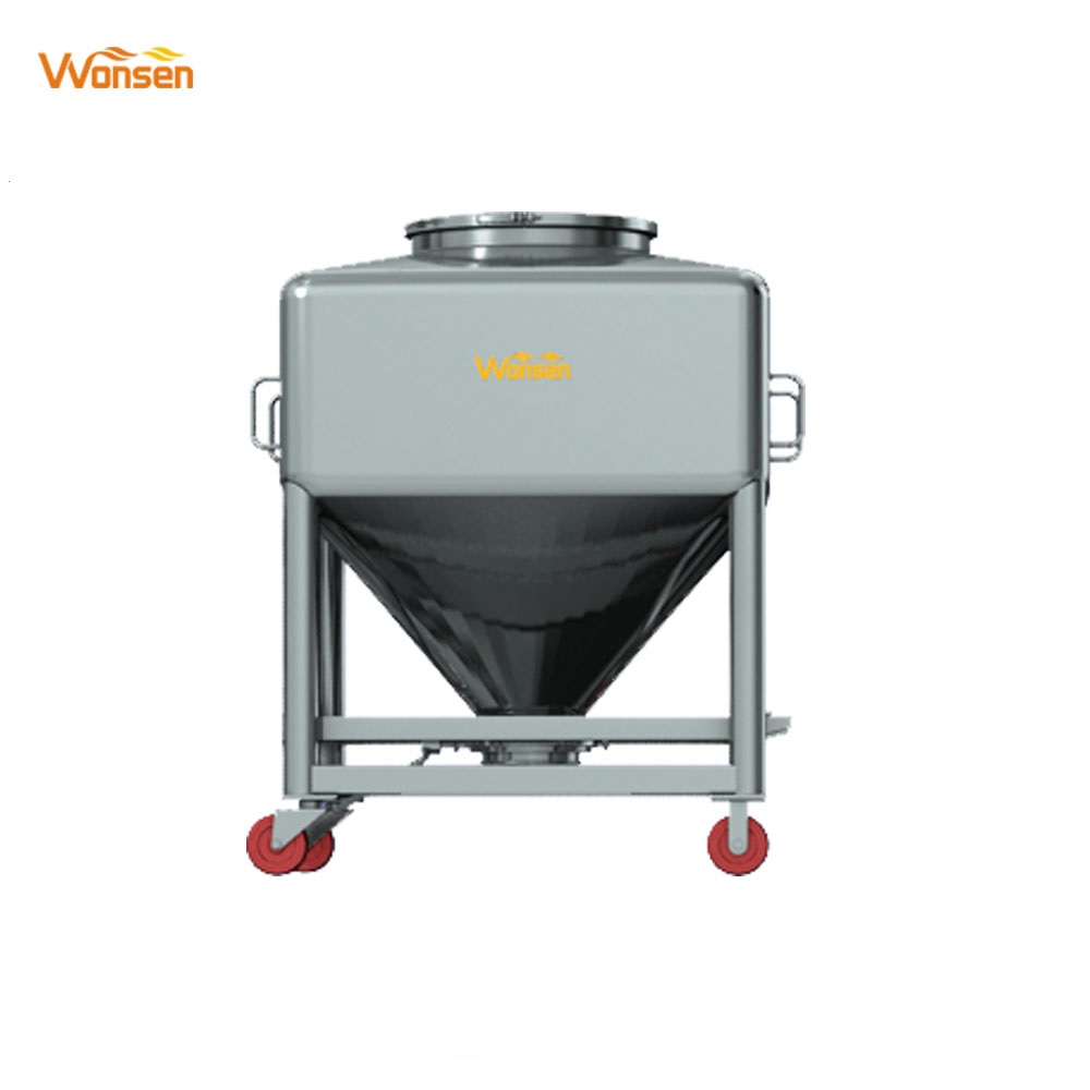 High quality automatic Pharmaceutical IBC transfer Bin for mixer