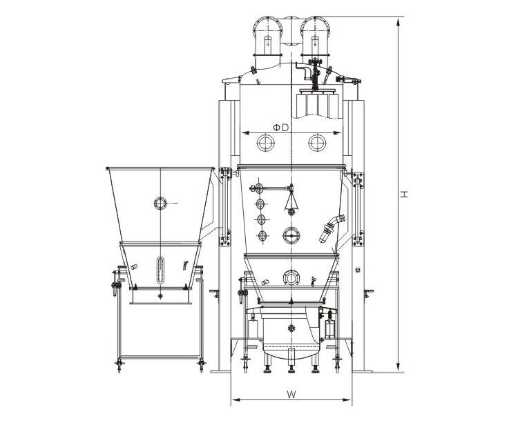 laboratory multifunctional fluid bed granulator