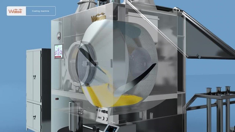 Stainless steel 304 Pharmaceutical film coating machine with CIP