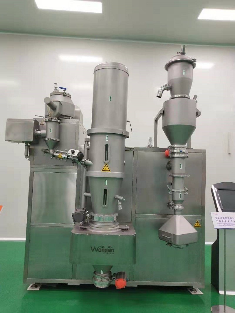 Wall Mounted Granulation Line with 60-120 kgs/batch