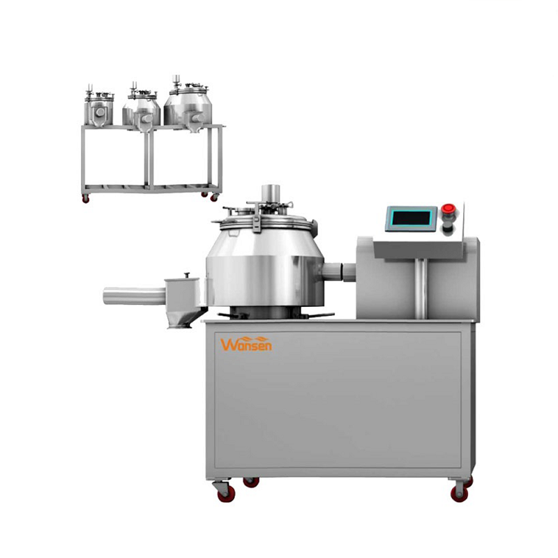 Máquina de granulación de laboratorio farmacéutico de control PLC serie SHLS
