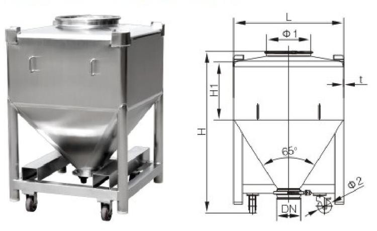 mixing transfer bin