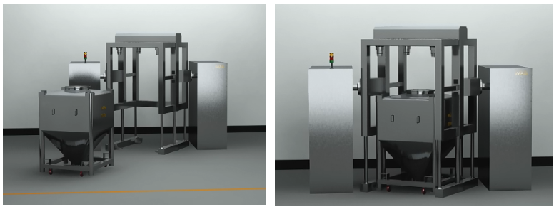 Automatic Lifting Bin Blender Automatic Lifting Bin Blender