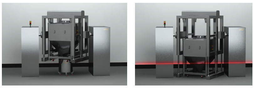 Automatic Lifting Bin Blender Automatic Lifting Bin Blender