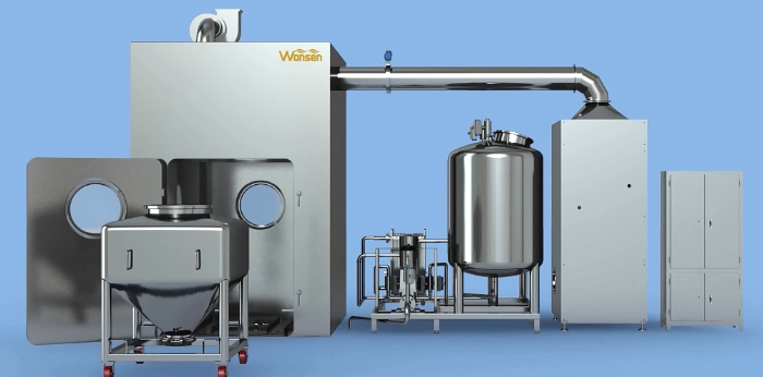 ZLXHD-200 Multifunctional Bin Cleaning Machine Hopper Washing Machine with Big Sight Window for Better Viewing