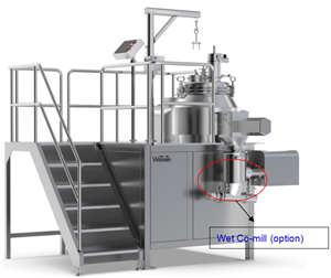 SHLG-100 ریپڈ مکسر گرانولیٹر سنگل سٹیپ مکسنگ اور گرانولیشن GMP کمپلائنٹ کوئی کراس آلودگی نہیں