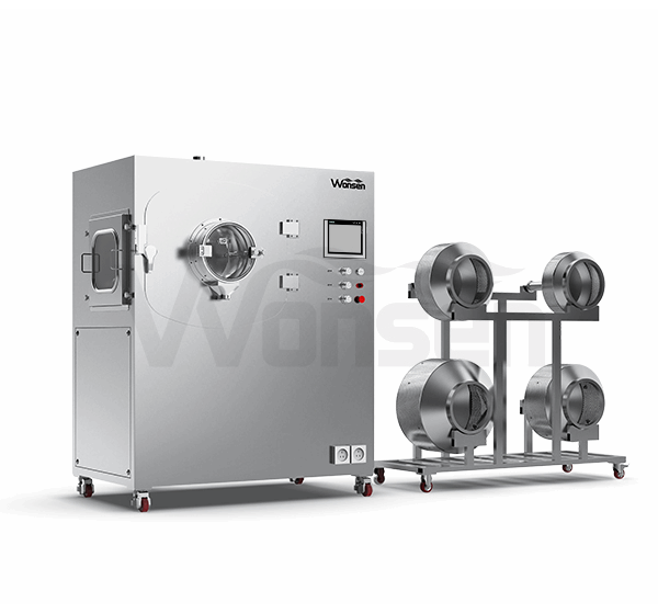 Machine de revêtement de laboratoire intégrée avec système de déchargement et de pulvérisation à inversion automatique, commande par automate programmable