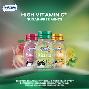 Dudu Cat Vitamin C zuckerfreie Minztablettenbonbons /Süßigkeiten mit sozialen Attributen/Herzmomente