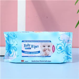 OEM Wholesale 80PCS Extra Thick Sensitive Baby Wet Wipes