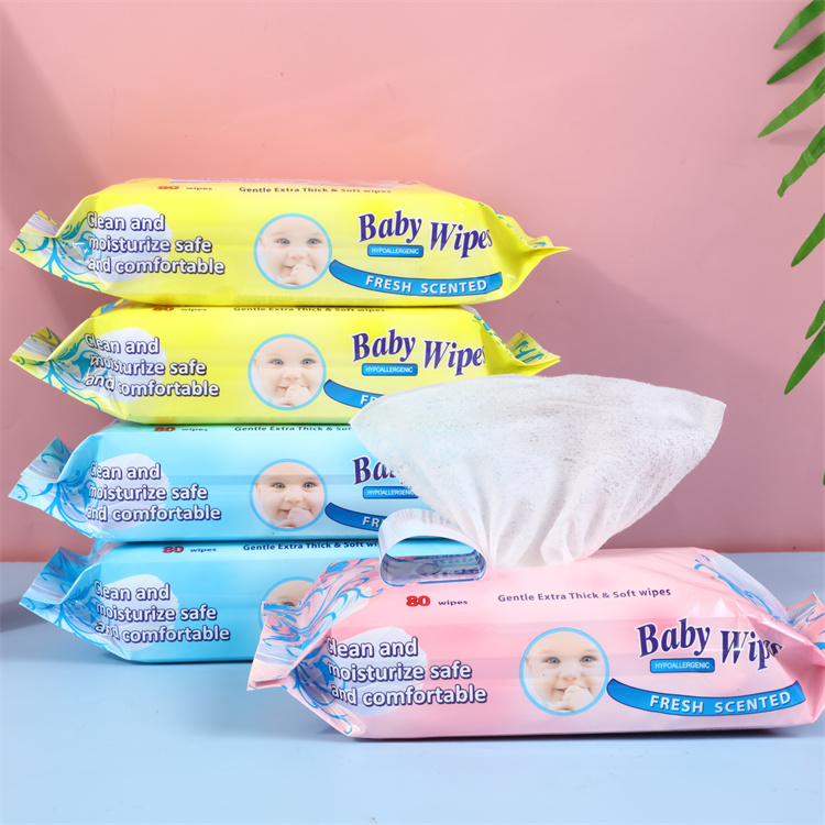 OEM Wholesale 80PCS Extra Thick Sensitive Baby Wet Wipes