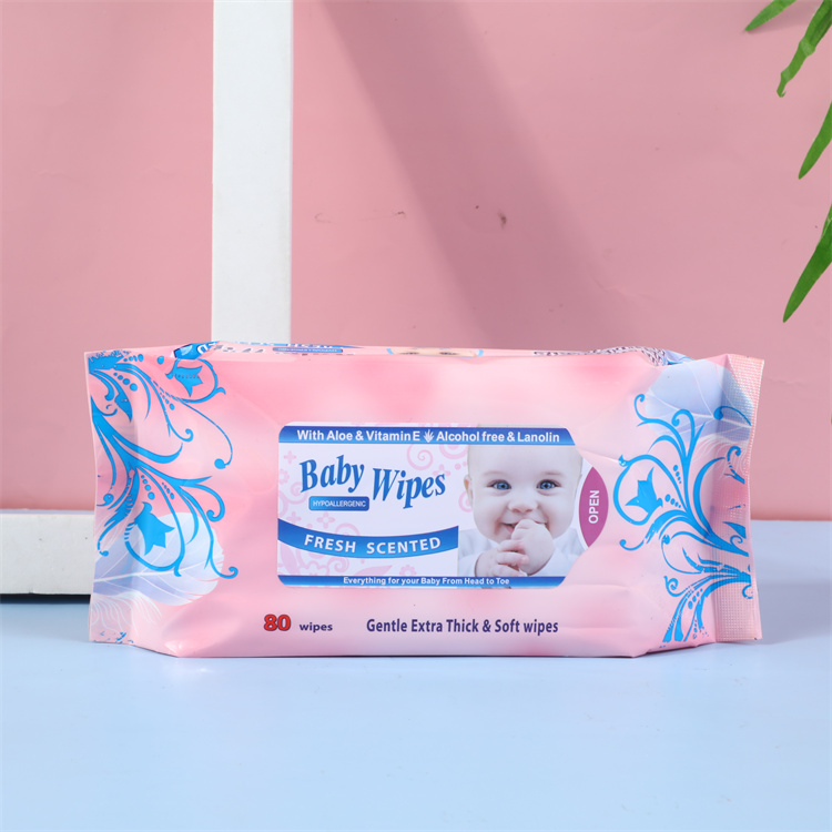 OEM Wholesale 80PCS Extra Thick Sensitive Baby Wet Wipes