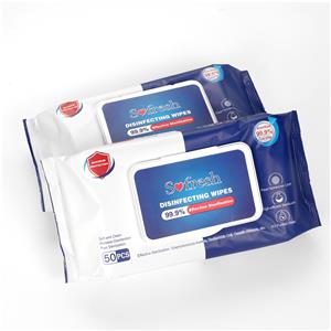 wholesale 50 sheets big bag adult hygiene alchohol wet wipes