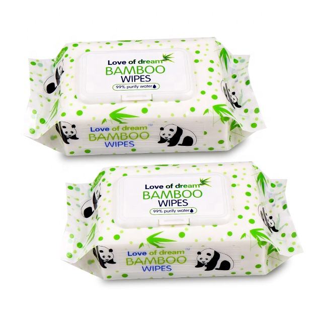 Water Bamboo Biodegradable Organic Baby Wet Wipes