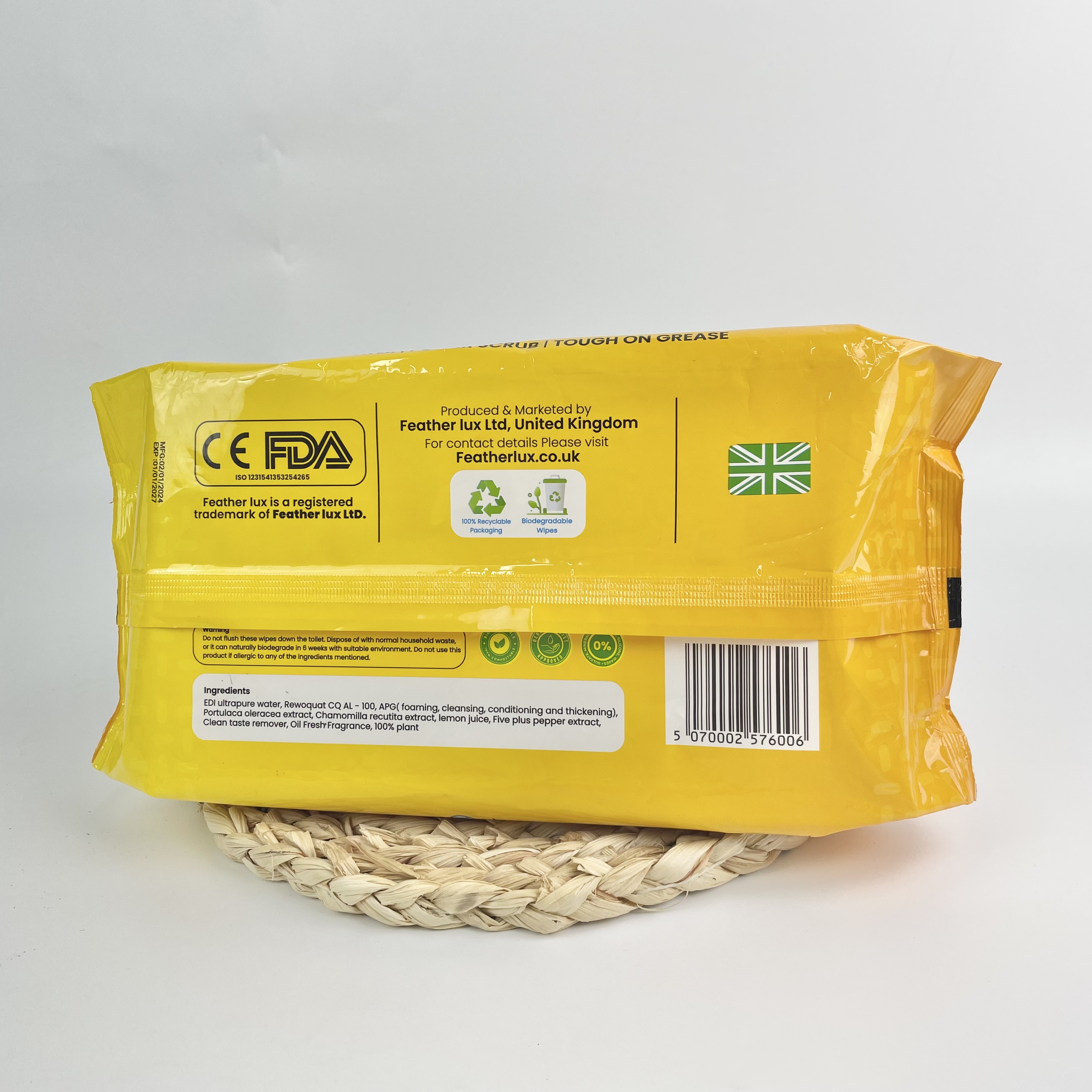 Functional Wipes Factory Price Biodegradable Wet Wipes