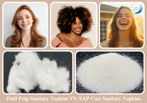 ผ้าอนามัยแบบเยื่อกระดาษฟลัฟ เทียบกับ ผ้าอนามัยแบบแกน เอสพี