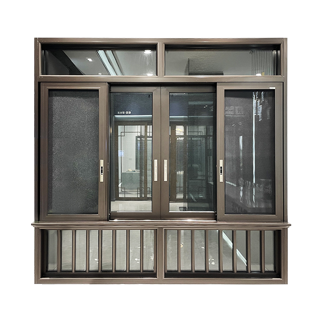 Kundenspezifisches Schiebefenster aus Aluminium mit Maschengitter