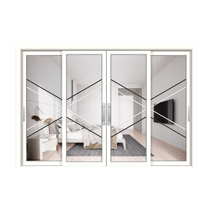 Bedroom Sliding Door With Retractable Flyscreen