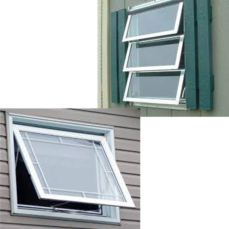 Double Glass PVC/UPVC Wooden Color Tilt Turn Window
