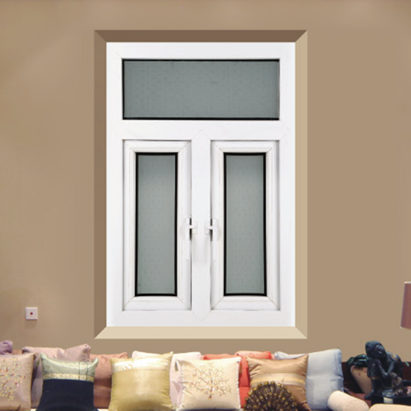 Temper Glass UPVC Frame French Tilt And Turn Window